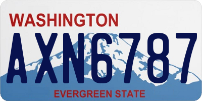 WA license plate AXN6787