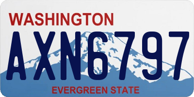 WA license plate AXN6797