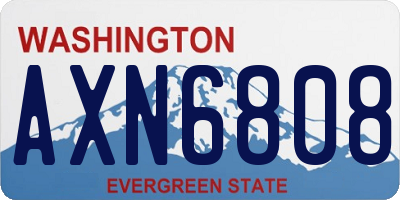 WA license plate AXN6808