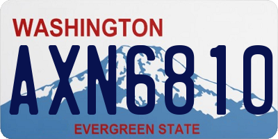 WA license plate AXN6810