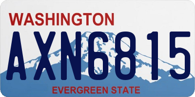 WA license plate AXN6815