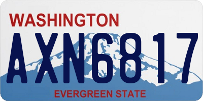 WA license plate AXN6817