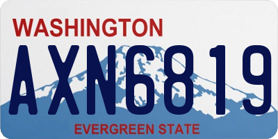 WA license plate AXN6819