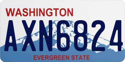 WA license plate AXN6824