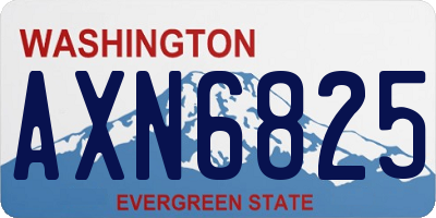 WA license plate AXN6825
