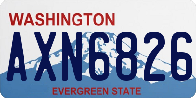 WA license plate AXN6826