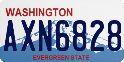 WA license plate AXN6828