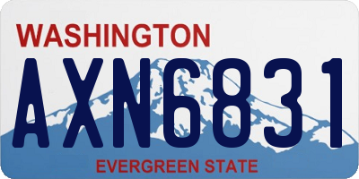 WA license plate AXN6831