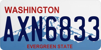 WA license plate AXN6833