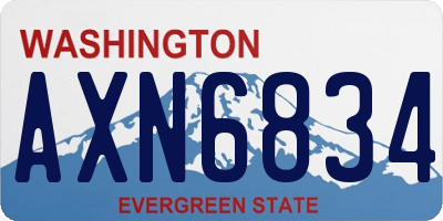 WA license plate AXN6834