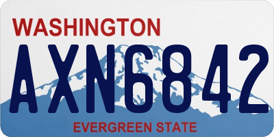 WA license plate AXN6842