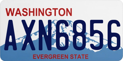 WA license plate AXN6856