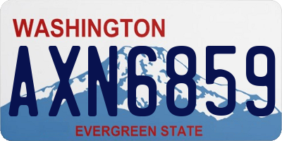 WA license plate AXN6859