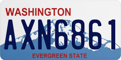 WA license plate AXN6861