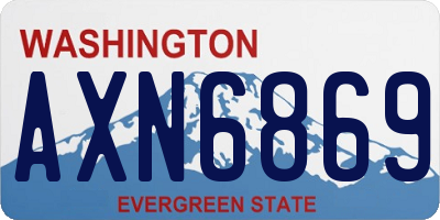 WA license plate AXN6869