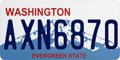 WA license plate AXN6870