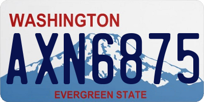 WA license plate AXN6875