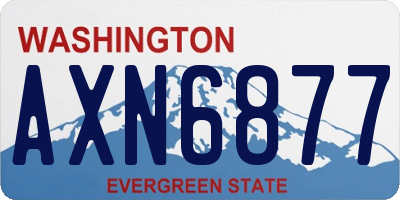 WA license plate AXN6877