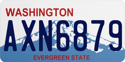 WA license plate AXN6879