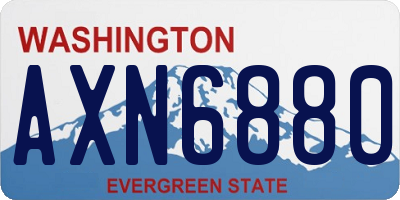 WA license plate AXN6880