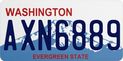 WA license plate AXN6889