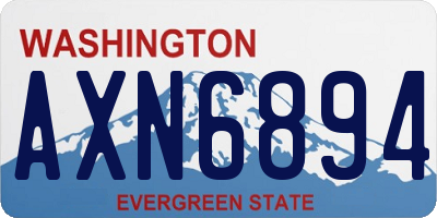 WA license plate AXN6894