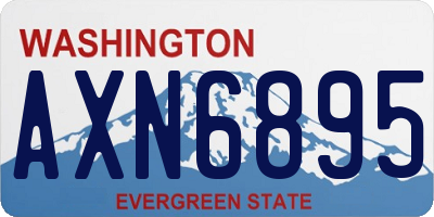 WA license plate AXN6895