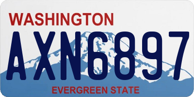 WA license plate AXN6897