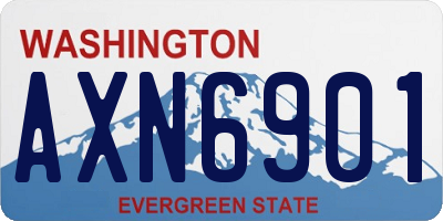 WA license plate AXN6901