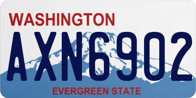 WA license plate AXN6902
