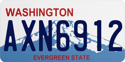 WA license plate AXN6912