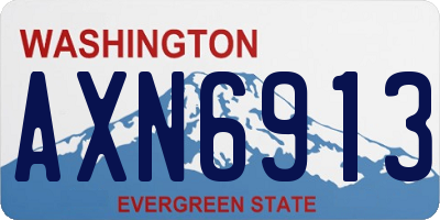 WA license plate AXN6913