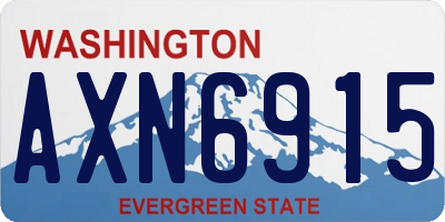 WA license plate AXN6915