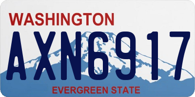 WA license plate AXN6917