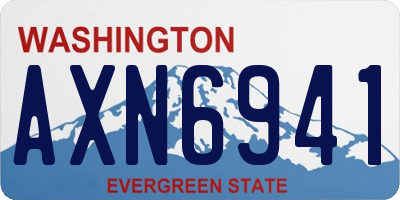 WA license plate AXN6941