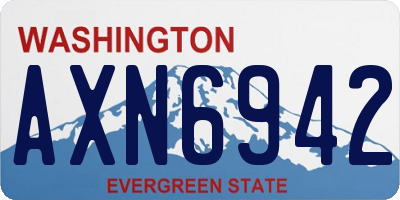 WA license plate AXN6942