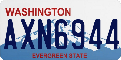 WA license plate AXN6944