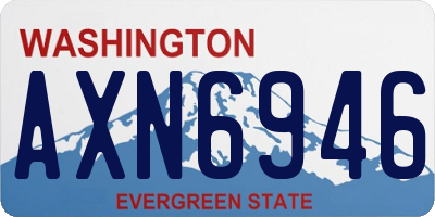 WA license plate AXN6946