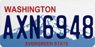 WA license plate AXN6948