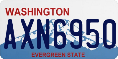 WA license plate AXN6950