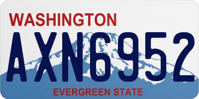 WA license plate AXN6952
