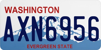 WA license plate AXN6956