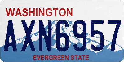 WA license plate AXN6957