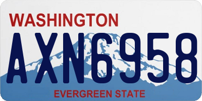 WA license plate AXN6958