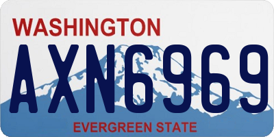 WA license plate AXN6969