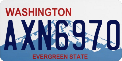 WA license plate AXN6970