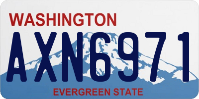 WA license plate AXN6971