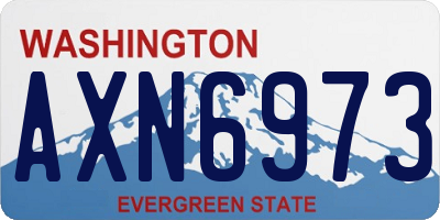 WA license plate AXN6973