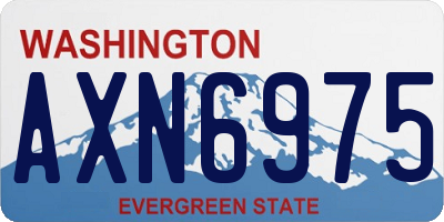 WA license plate AXN6975
