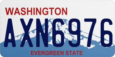 WA license plate AXN6976
